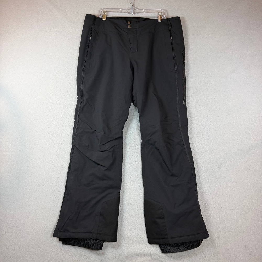 Columbia Snow Pants Womens XL Titanium Black Omni-Heat Waterproof EUC